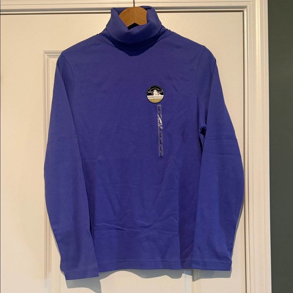 Croft & Barrow Women's Blue Iris Turtleneck Sweater